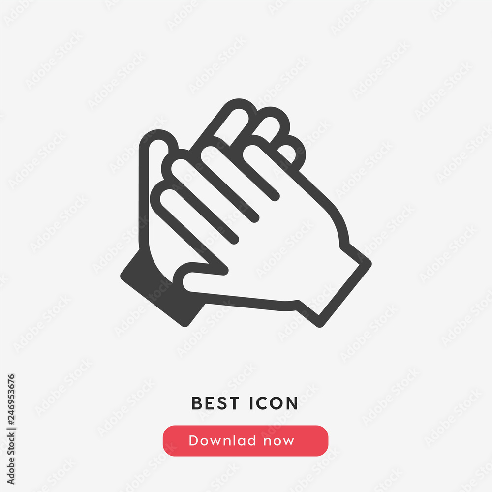 Poster applause icon. applause vector symbol. linear style sign for mobile concept and web design. applause