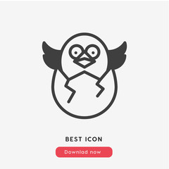 cute chicken icon vector