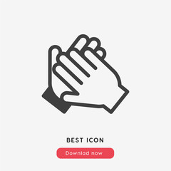 applause icon. applause vector symbol. Linear style sign for mobile concept and web design. applause symbol illustration. Pixel vector graphics - Vector	