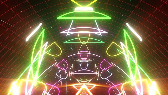 VJ Loop Glowing Disco Tunnel