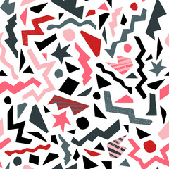 Obraz premium seamless pattern from paper cutouts
