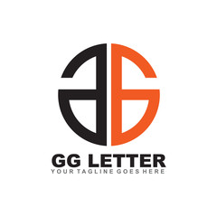 GG letter logo design vector template