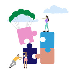 Partnership business development concept. Team work