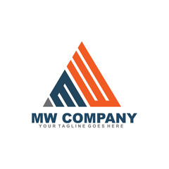 MW letter logo design vector template