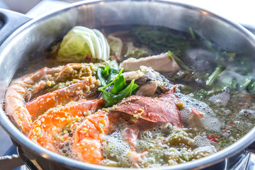 Seafood hot pot