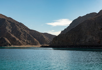 Obraz premium Landscape Sea View of Island Mountains