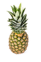 Fototapeta premium Ripe and fresh pineapple on white background