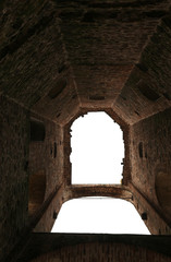 inside of a high medieval castle tower