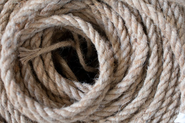 new coil of rope as background