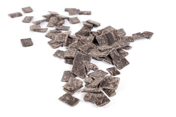 Tasty milk chocolate  on white background