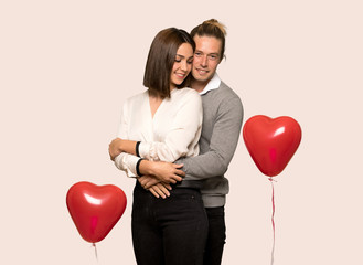 Fototapeta na wymiar Happy couple in valentine day