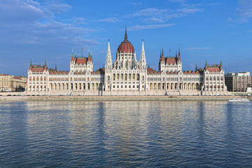 Fototapeta premium The Hungarian Parliament Building at the bank of the Danube in Budapest