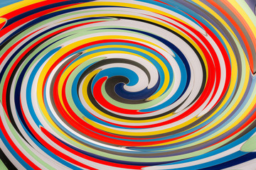 Abstract background consisting of concentric circles in saturated colors