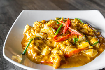 Crab meat curry