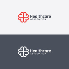 Obraz premium Vector hearts. Pharmacy, medicine and healthcare logo design graphics