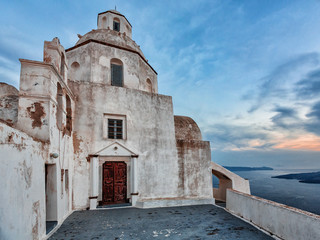 Santorini church - obrazy, fototapety, plakaty
