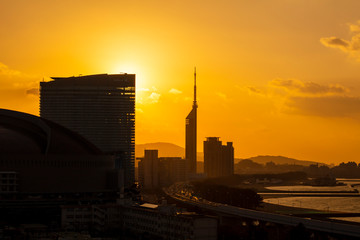 福岡タワーの夕日