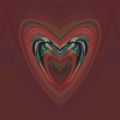 Colorful fractal heart