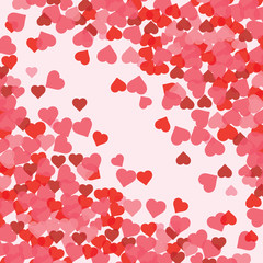 Colored Heart Illustration valentine's day card elegant festive vector with space for text. Symbols of tenderness and love