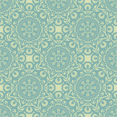Seamless vector floral wallpaper pattern. Floral ornament on background.