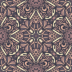 Vintage background seamless pattern. Ethnic geometric print.