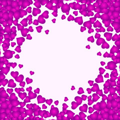 Colored Heart Illustration valentine's day card elegant festive vector with space for text. Symbols of tenderness and love