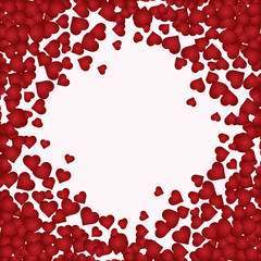 Colored Heart Illustration valentine's day card elegant festive vector with space for text. Symbols of tenderness and love