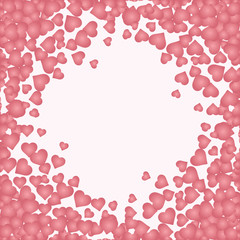 Colored Heart Illustration valentine's day card elegant festive vector with space for text. Symbols of tenderness and love