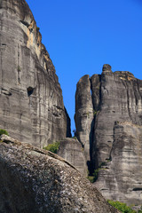 Typical rock formations that can be admired in Meteora
