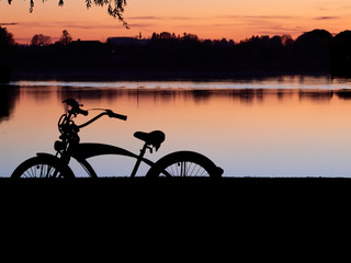 Bike on sunset