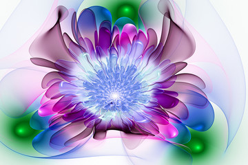 Obraz premium Bright flower.Abstract painting multicolor texture.Motion holiday background.Modern multicolor futuristic dynamic pattern.Fractal 3d artwork creative graphic design..
