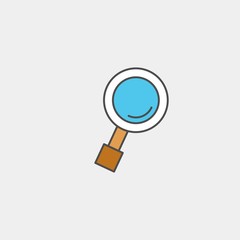 Magnifier flat vector icon. Search flat vector icon