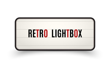 Retro lightbox billboard vintage frame. Vintage banner light box. Cinema or show signboard decoration advertise