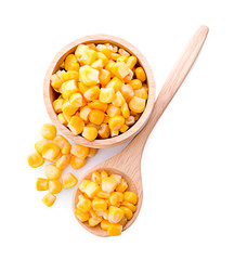 canned corn on a white background