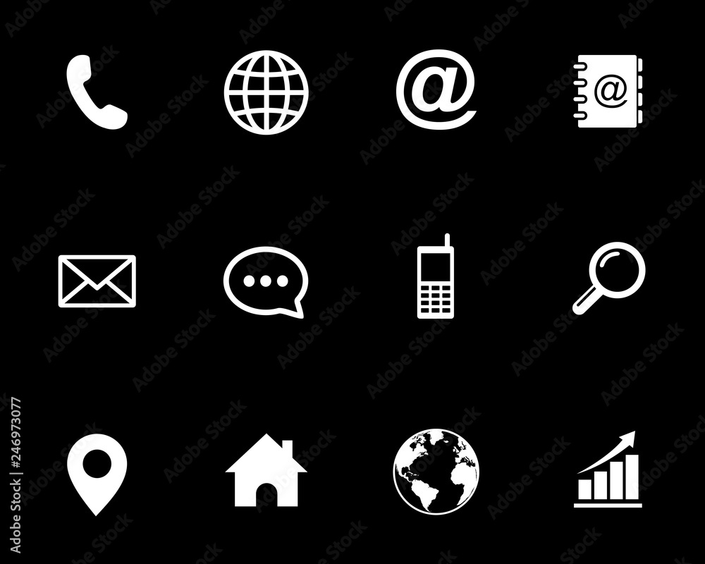 Poster web icon set. set of web icon symbol vector