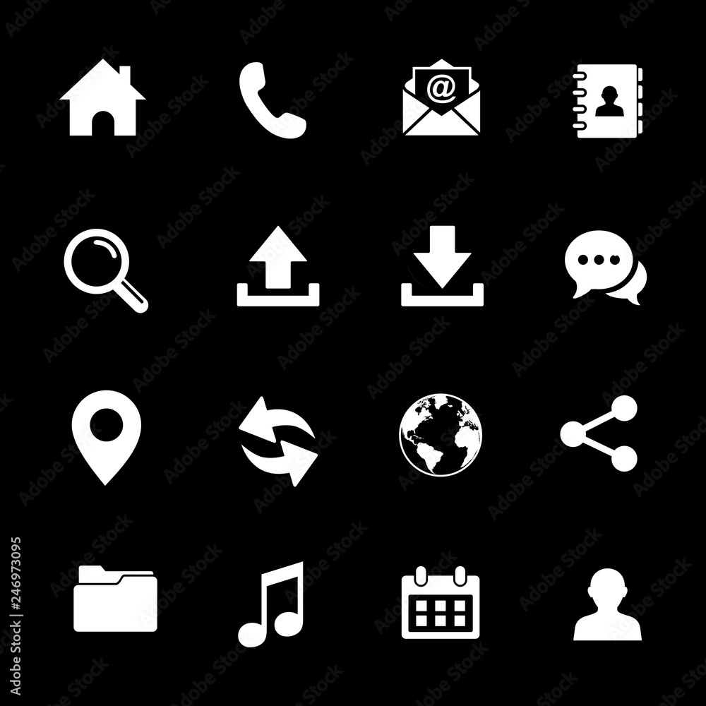 Poster web icon set. set of web icon symbol vector