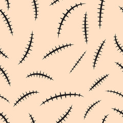 Obraz premium Scar seamless pattern. Scratch vector skin wound background