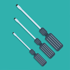slotted screwdriver vector illustration