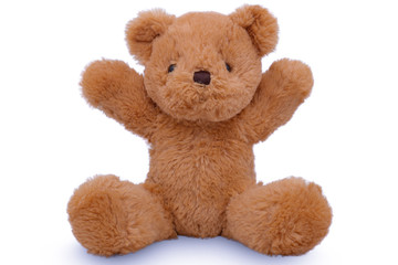Teddy Bear lift , teddy bear isolated on white background
