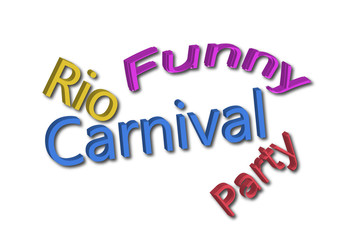 Fototapeta na wymiar Write illustration rio carnival in a white background