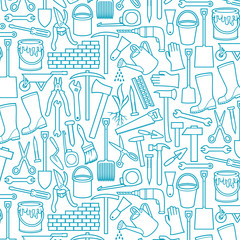 background pattern with garden tools icons