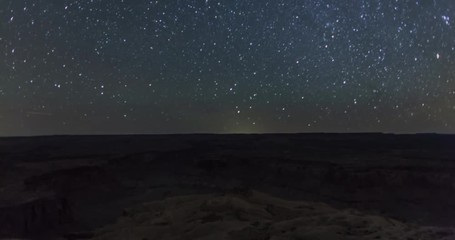 Moonlight and stars over Dirty Devil River, Hankville Utah