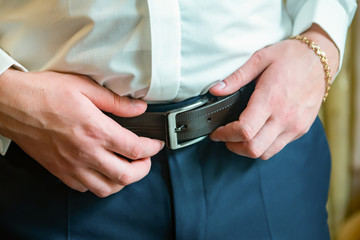 Man's style. Men's Accessories for groom. place for text