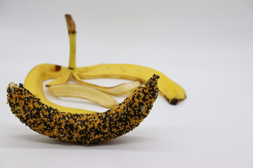 Banan w złoto-czarnej posypce.  © Vanderbeck