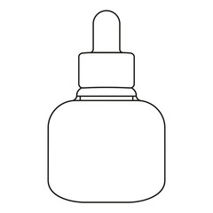 Line art black and white beauty serum