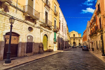 Foto op Canvas Old town street in Barletta city, region Puglia, Italy © Michal Ludwiczak