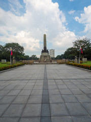 Fototapeta premium MANILA - November, 2018: Amazing Rizal Park also known as Luneta Park is a historical urban park in Manila, Philippines. Rizal Park's history began in 1820