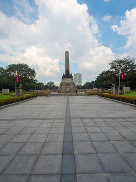 MANILA - November, 2018: Amazing Rizal Park also known as Luneta Park is a historical urban park in Manila, Philippines. Rizal Park's history began in 1820