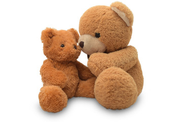 Teddy Bear lift , teddy bear isolated on white background