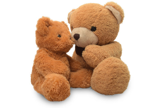 Teddy Bear lift , teddy bear isolated on white background